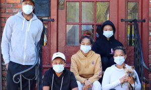 pandemic masked family